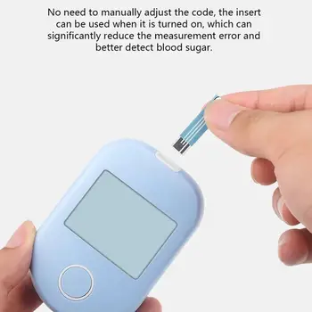 

Blood Glucose Tester Kit + Blood Collection Pen 50 Test Strips 50 Needles Glucose Tester Household Test Strips 50 Tablets