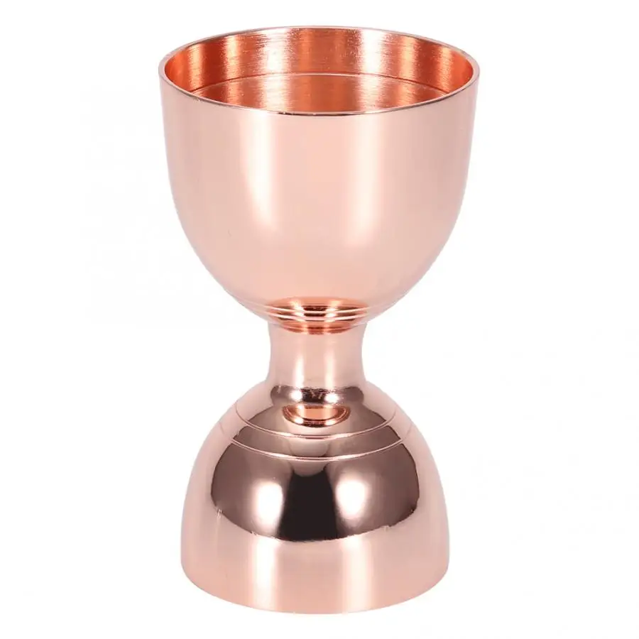 Rose Gold 30 60 мл барные мерные чашки из нержавеющей стали с двойным концом барный шейкер для коктейля барный измерительный стакан аксессуары многоразовые барные инструменты - Цвет: Rose Gold