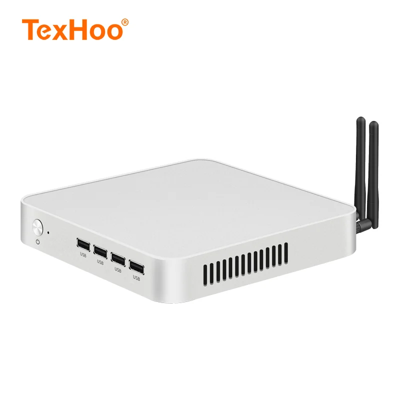 Мини-ПК TexHoo Windows 10 Pro Linux Intel Core i7 i5 i3 Celeron четырехъядерный процессор Pfsense MAC
