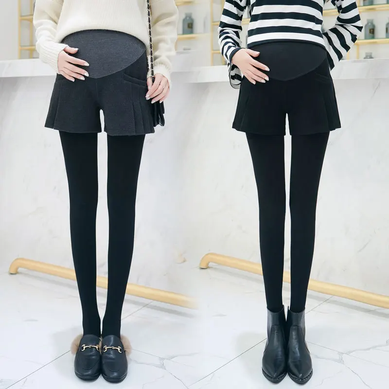 

Photo Shoot Maternity Clothes Autumn & Winter Short Skirts Korean-style Versatile Boot Pants Pregnant Women Woolen Outer Wear Hi