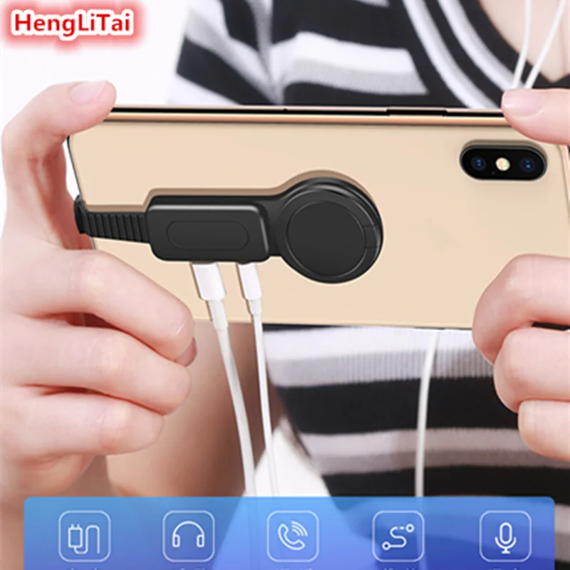 2in1 Dual Lighnting 3.5 Jack Earphone Lighnting to 3.5mm AUX Headset Charger OTG Adapter For iPhone X Audio cable