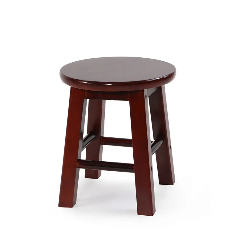 

Solid Wooden Stool Round Creative Small Chair Adult Household Living Room Children Bench Lo