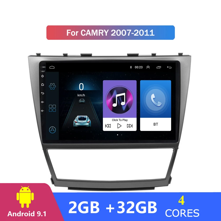 Автомагнитола 2DIN на Android 10 1 для Toyota Camry 9 2007 2011 дюйма GPS навигация стерео аудио