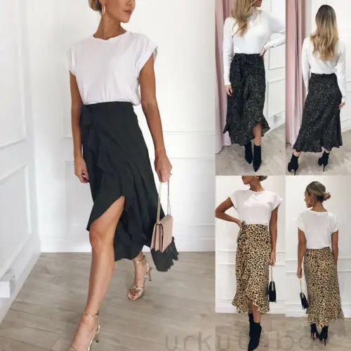 New Fashion Women Long Sleeve Leopard Print Boho Long Maxi Dress Lady Casual Skirt High Waist Plus Size New Fashion Women Long Sleeve Leopard Print Boho Long Maxi Dress Lady Casual Skirt High Waist Plus Size