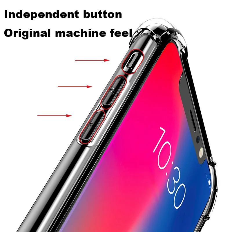 Alppe для IPhone 11 чехол из прозрачного силикона телефона X XS XR Max 8 7 6 6S Plus Прозрачная