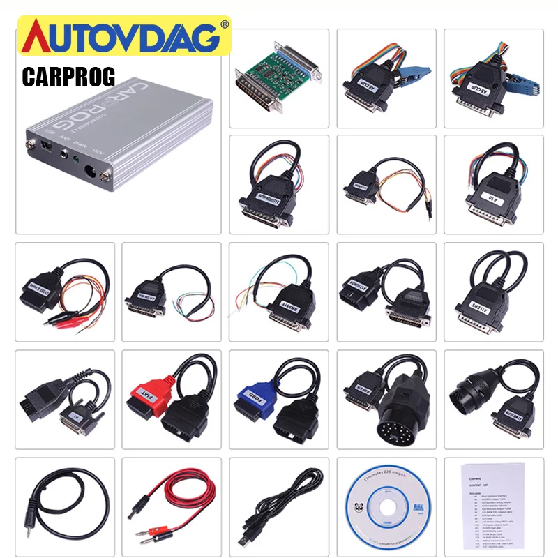 Carprog V8.21/V 10.05 Full With Software Activated Adapters Repair Car Prog V10.93 Tool Radios Odometer Dashboards Immobilizer|Code Readers & Scan Tools| - AliExpress