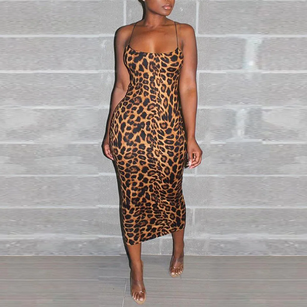 Женское платье с леопардовым принтом размеры до 40|Платья| |