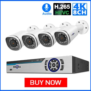 Hiseeu 4K POE IP камера Аудио 8MP Водонепроницаемая Домашняя сеть купольная камера безопасности CCTV IR H.265 CCTV видеонаблюдение Onvif