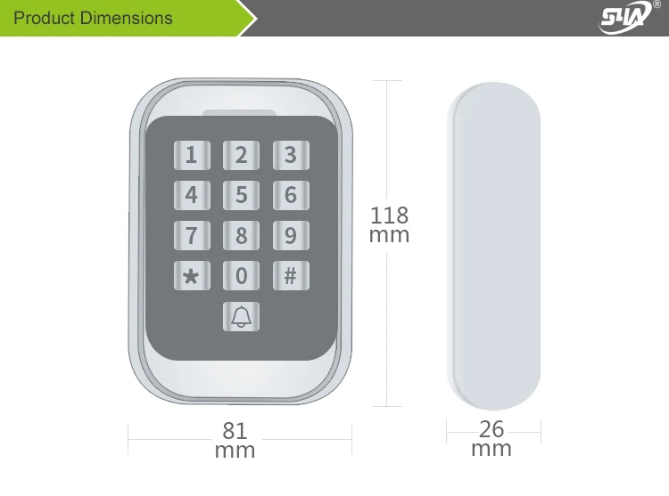 RFID автономный контроллер доступа металлическая наружная клавиатура