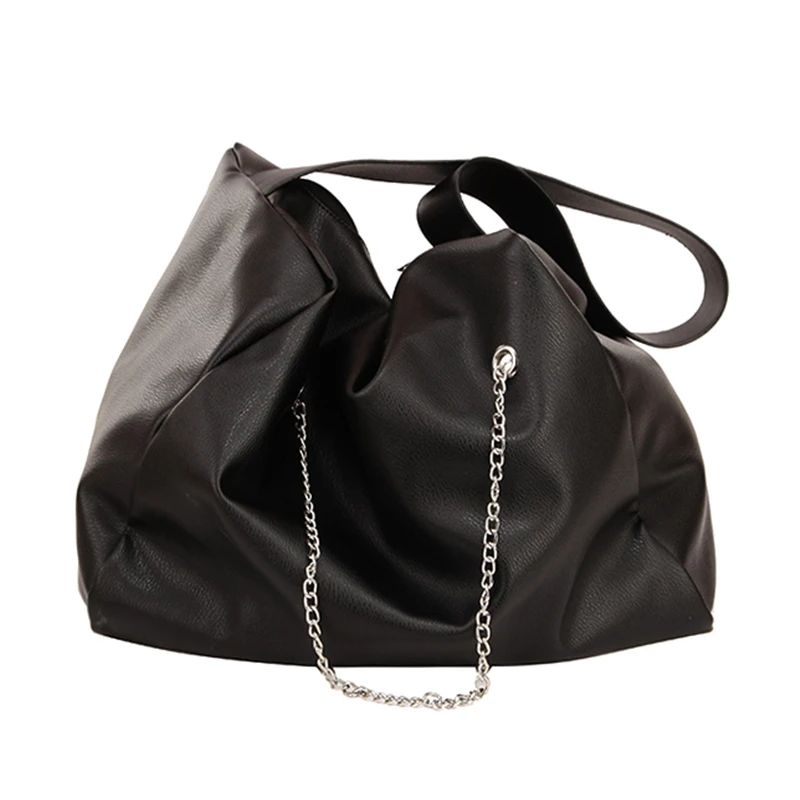 

2019 Ladies Leather Chain Handbag Large Capacity Solid Color Shoulder Bag European and American Fashion Designer Messenger Bags
