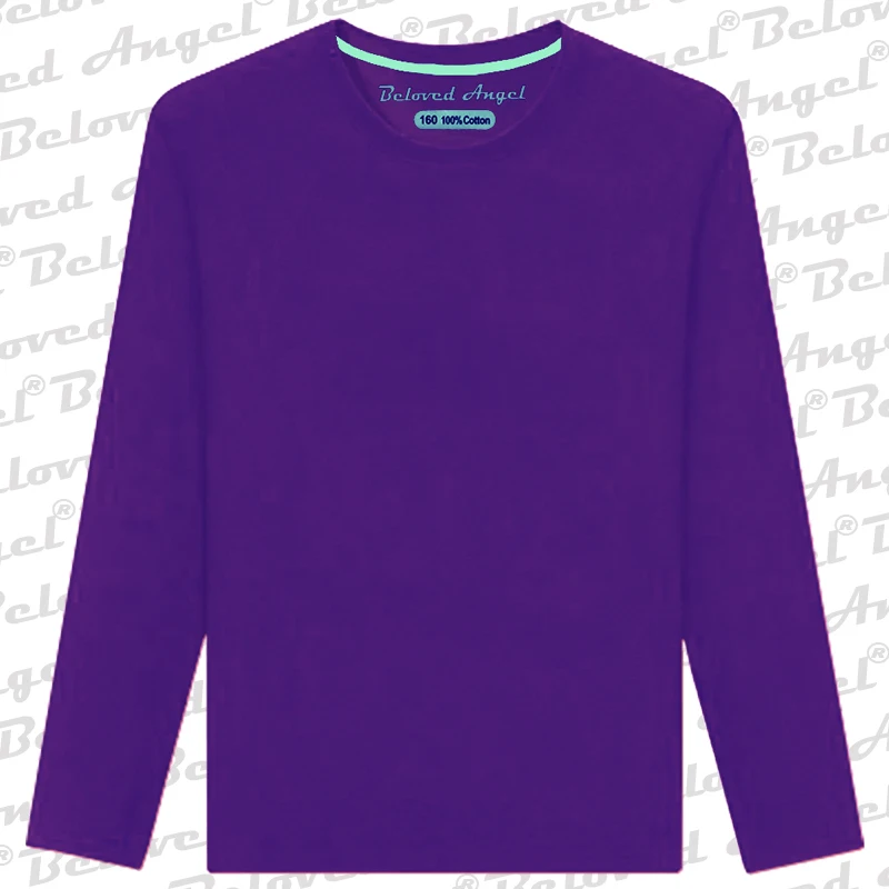 Kids Solid T Shirts For 3-15Y Brand New Spring Autumn Baby Boys Girls Long Sleeve Sweatshirts Children Cotton Tops Tees Clothes