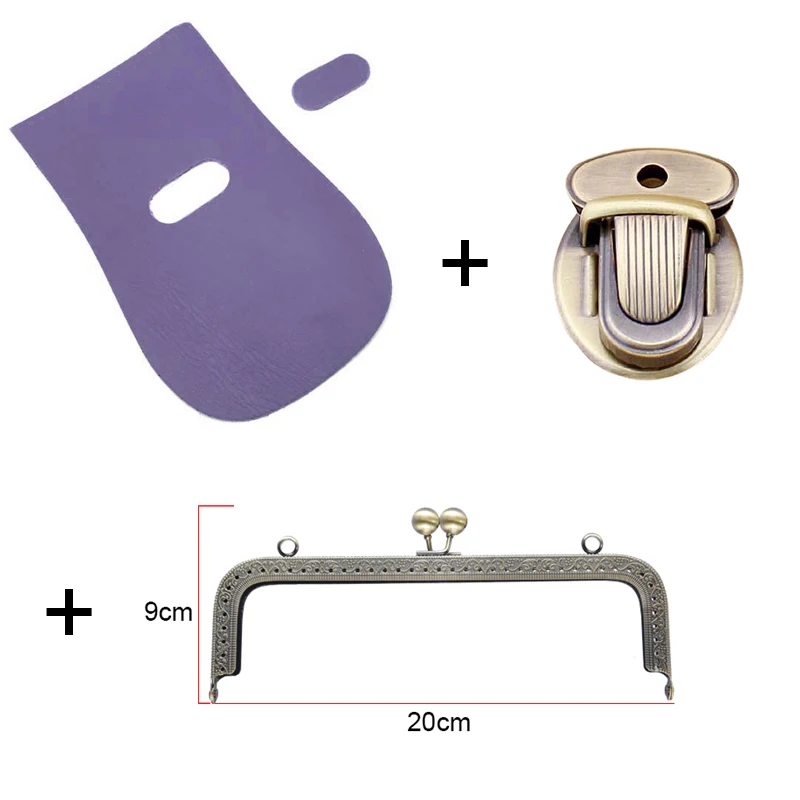 purple Новое поступление Модная сумка на плечо с откидной крышкой для женщин сумка diy посылка аксессуары с металлическая ручка-каркас для кошелька# D - Цвет: purple