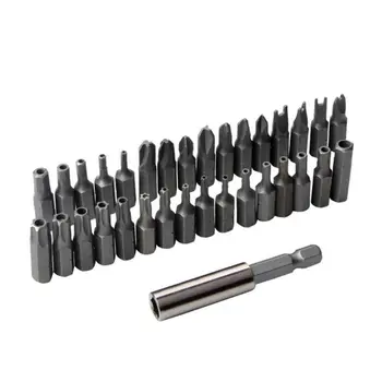 

33pcs Security Bit Set with Magnetic Extension Bit Holder Tamper Proof Torq Torx Hex Star Screwdriver Bits Set