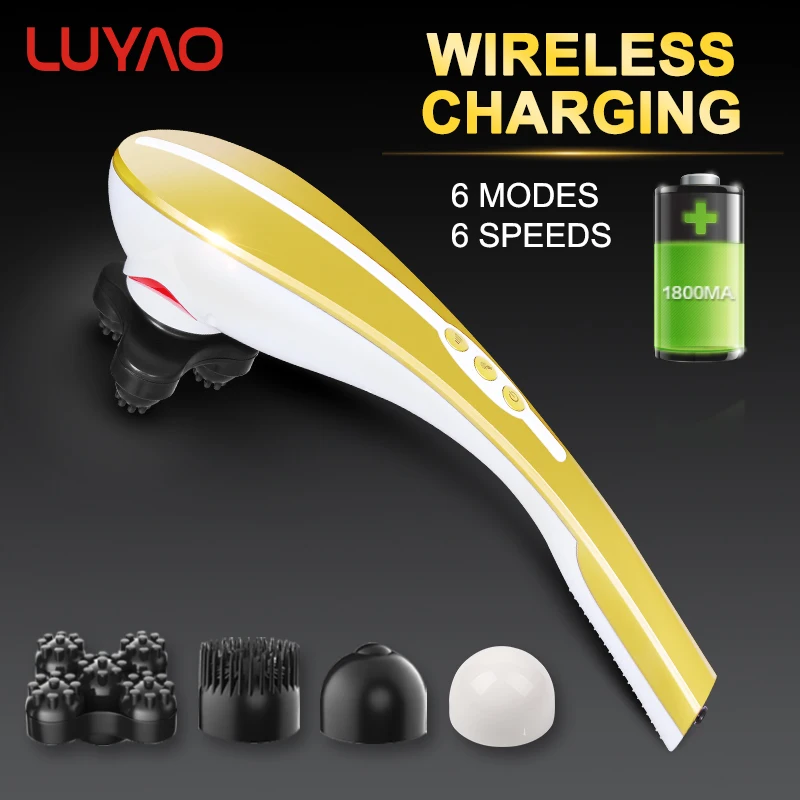 Luyao 4 In 1 Wireless Rechargeable Electric Handheld Massage Stick .