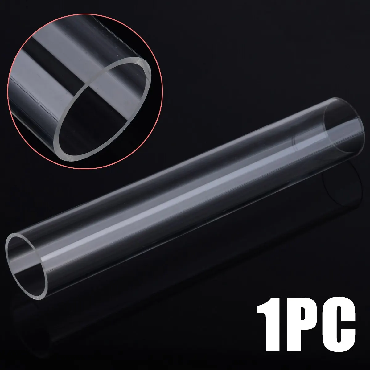 1Pcs 50mm OD 43.75mm ID 300mm Length Transparent Acrylic Plexiglass Lucite Tube For Practical Tool Parts