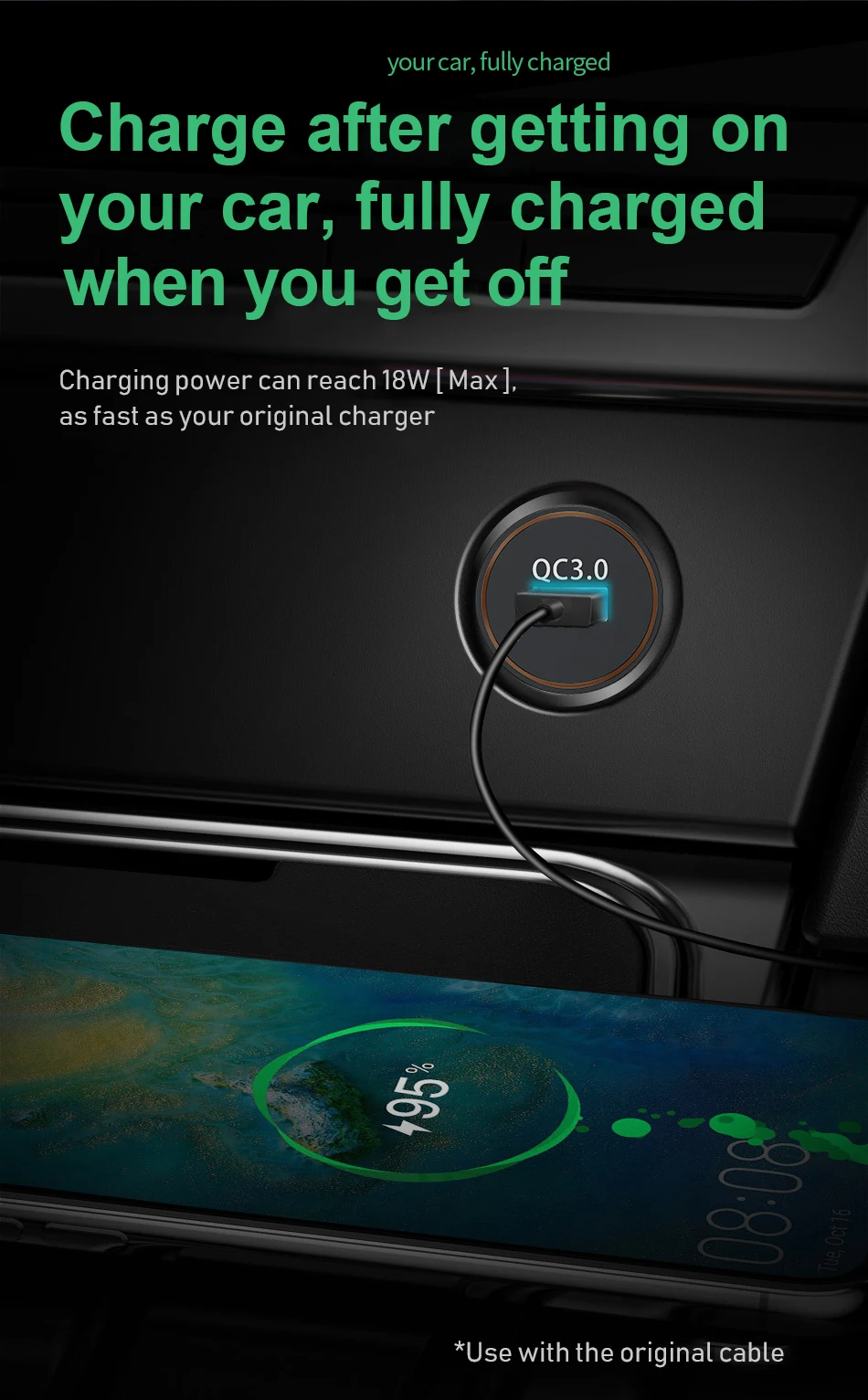 Udyr автомобильное зарядное устройство 3,0 Быстрая зарядка USB быстрое зарядное устройство для Xiaomi Mi 9 iPhone X Xr 8 huawei samsung S9 S8 QC 3,0 USB Автомобильное зарядное устройство
