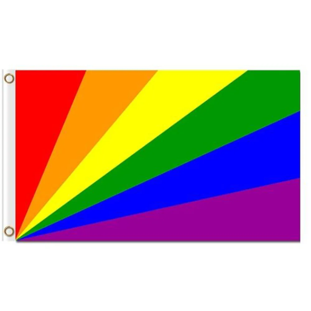 Radiative stripes rainbow colors pride gay banner