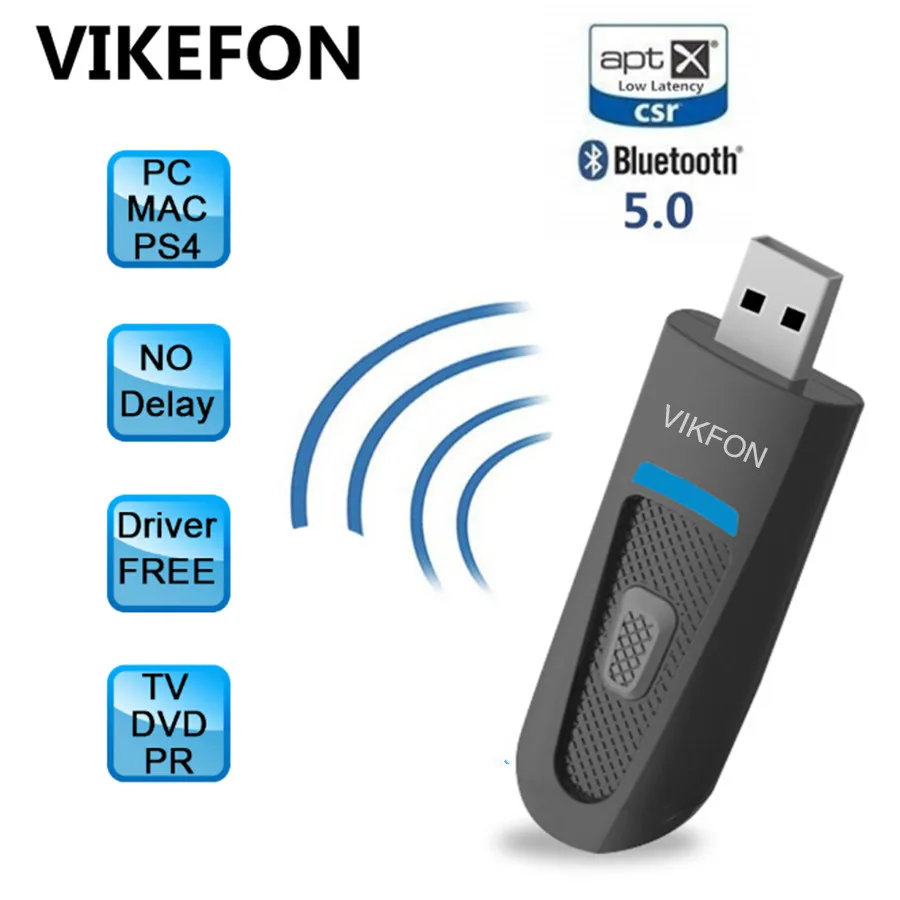 Plug & Play usb адаптер Bluetooth 5 0 для ПК компьютера динамика беспроводной музыкальный