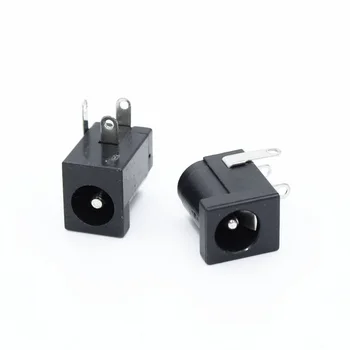 

100PCS/LOT High Quality DC Jack DC-005 2.0 DC005 Power Socket, 5.5mm 2.1mm Flat Head Power Female Plug 5.5x2.1MM, Supply Jack