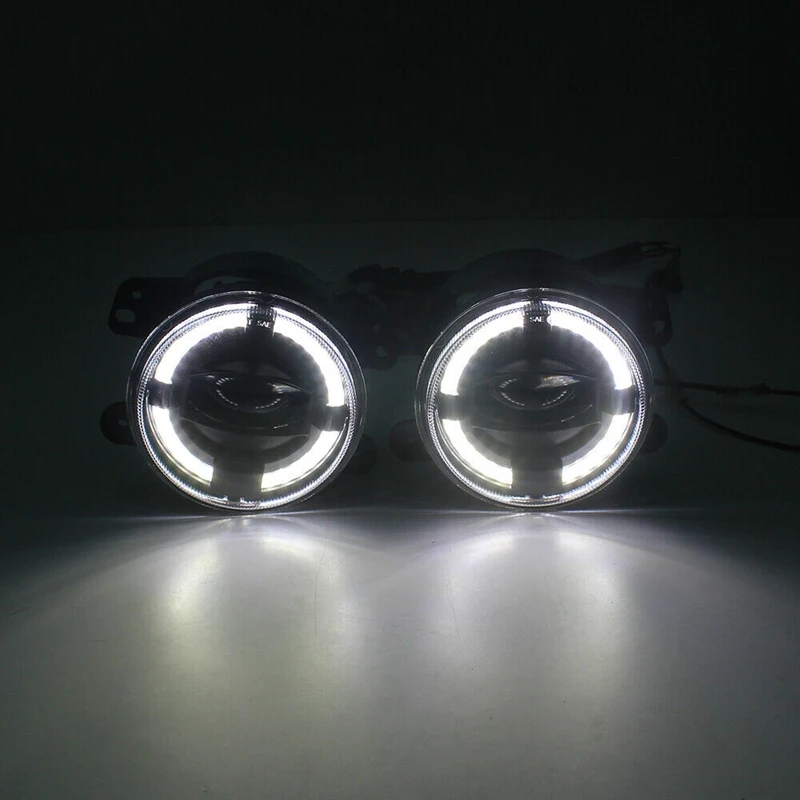  for Jeep Wrangler JK TJ LJ Grand Cherokee 4 Inch Round Car Led Fog Light 4D Projector Lens White Ha - 4000528388103