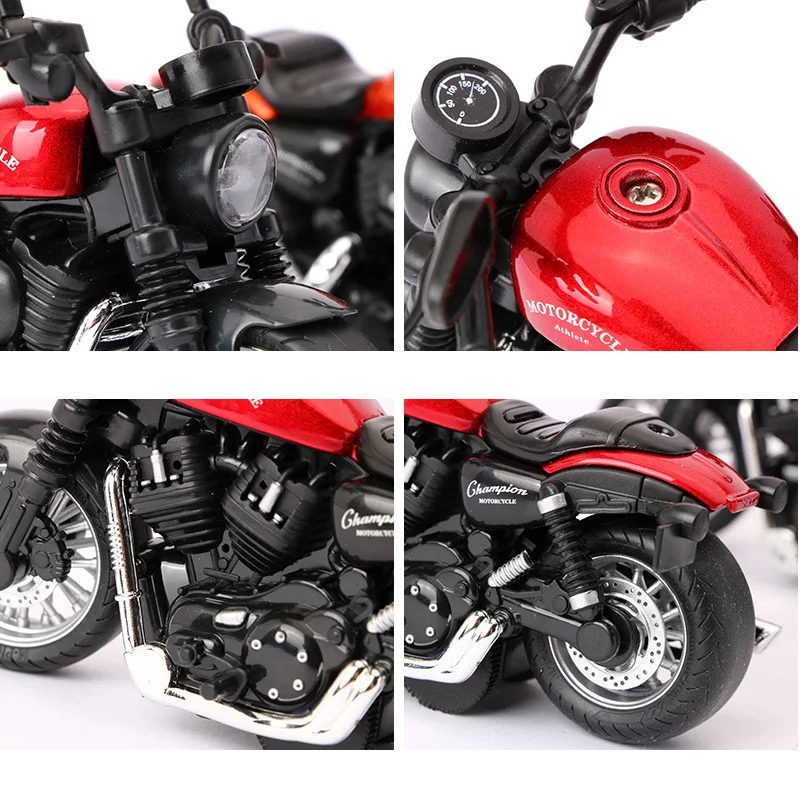 Модель мотоцикла Harley из 1:14 сплава, модель мотоцикла Harley, модель мотоцикла, Классический светильник, музыкальная игрушка