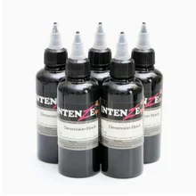 1 бутылка, 100 мл, краска для тела, чернила, тату, черные чернила, 3 унции/бутылка, краска для татуировки, Перманентный макияж, тату, принадлежности