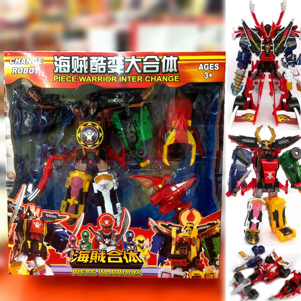 Transformation Robot Megazords Assembled Deformation Model Toy for Children Kaizouku Sentai Gokaiger