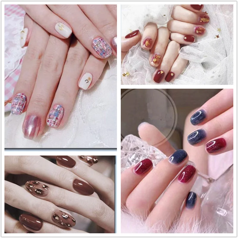 

14tips Stickers Colorful Self-adhesive Nail Art Wraps Fashion Nail Polish Stickes Manicure Full Wrap Tools Decorations