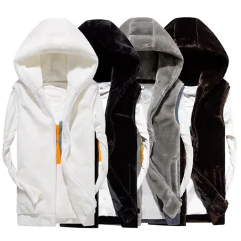 

Autumn and Winter New Style Man Wool Vest Korean Imitated Mink Wool Waistcoat Fur Hoodie Trend Warm Vest Cos Youth