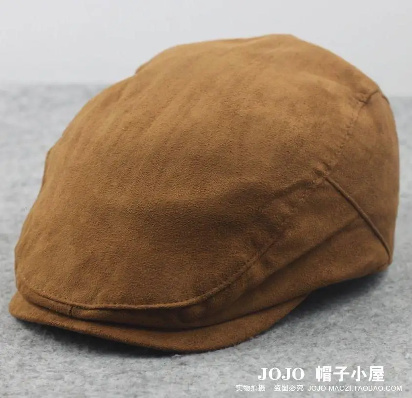Beret Hat Newsboy Cap Newsboy Hat Woolen Beret Male Plus Size Ivy Hat Big Head Man Spring Summer and Autumn Newsboy Cap Linen Beret Caps Winter Wool Flat Caps 55-59cm 60-61cm