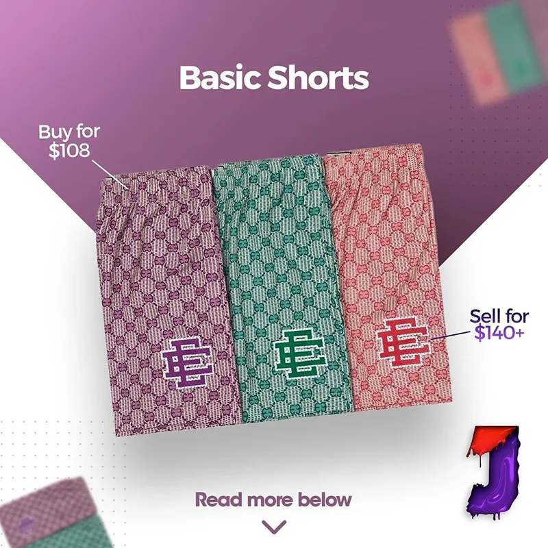 Шорты Эрик Эмануэль EE короткие Нью-Йорк повседневные мужские спортивные штаны