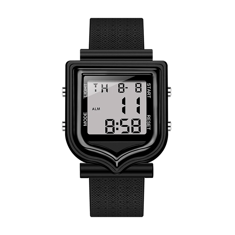 Black White SANDA новые наручные часы Многофункциональные цифровые часы водонепроницаемые Модные трендовые спортивные электронные часы для мужчин и женщин 388 - Цвет: Black White