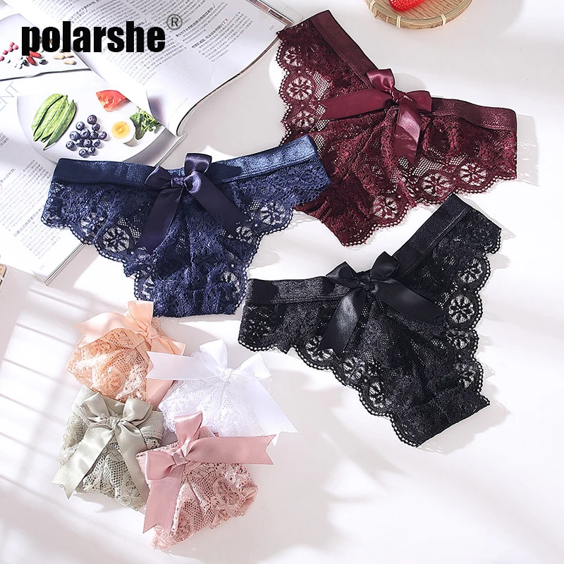 

3PCS Lace Panties Seamless Women Cotton Briefs Sexy Breathable Panties Low Waist Underwear Briefs Plus Size Female Lingerie