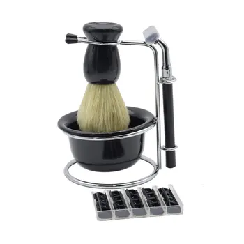 

Beard Brush Set Shaving Brush Soap Bowl Shelf Cleaning Brush Shaving Brush Men's Style Foaming Brush Set
