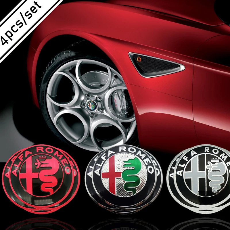 56 мм наклейка для Alfa Romeo Mito 147 156 155 159 166 Giulietta Spider GT Stelvio Giulia Спортивная Крышка