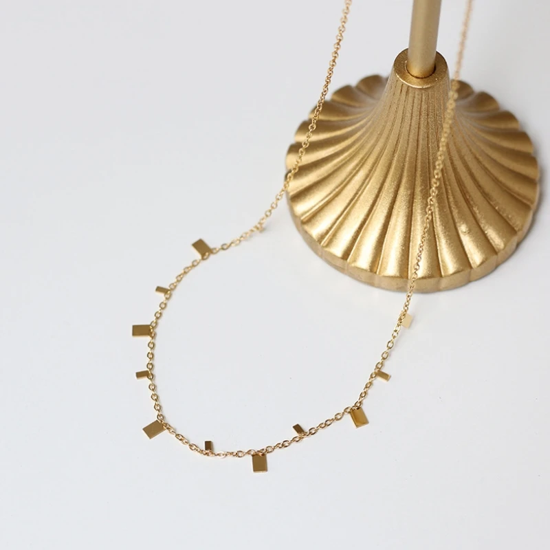 Stainless Steel Round Gold Disc Coin Choker Necklace For Women 14k gold Tassel Coins Charms Necklace collar Gift for Female