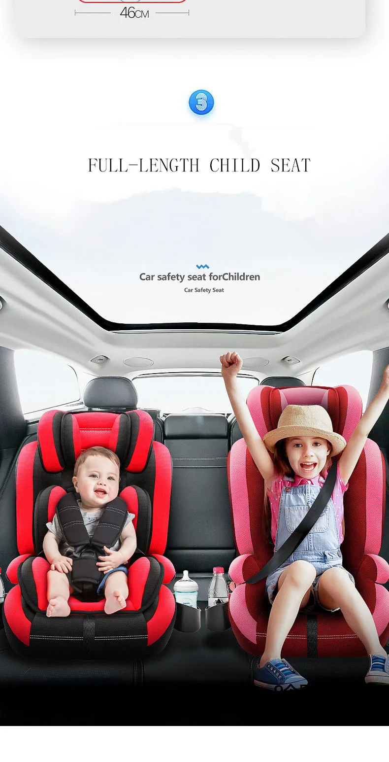 Hot Sale Carmind Child Car Safety Seat for 9 M-12 Y Old with Soft Connector ISOFIX and LATCH Forward-facing Universal Car Seats