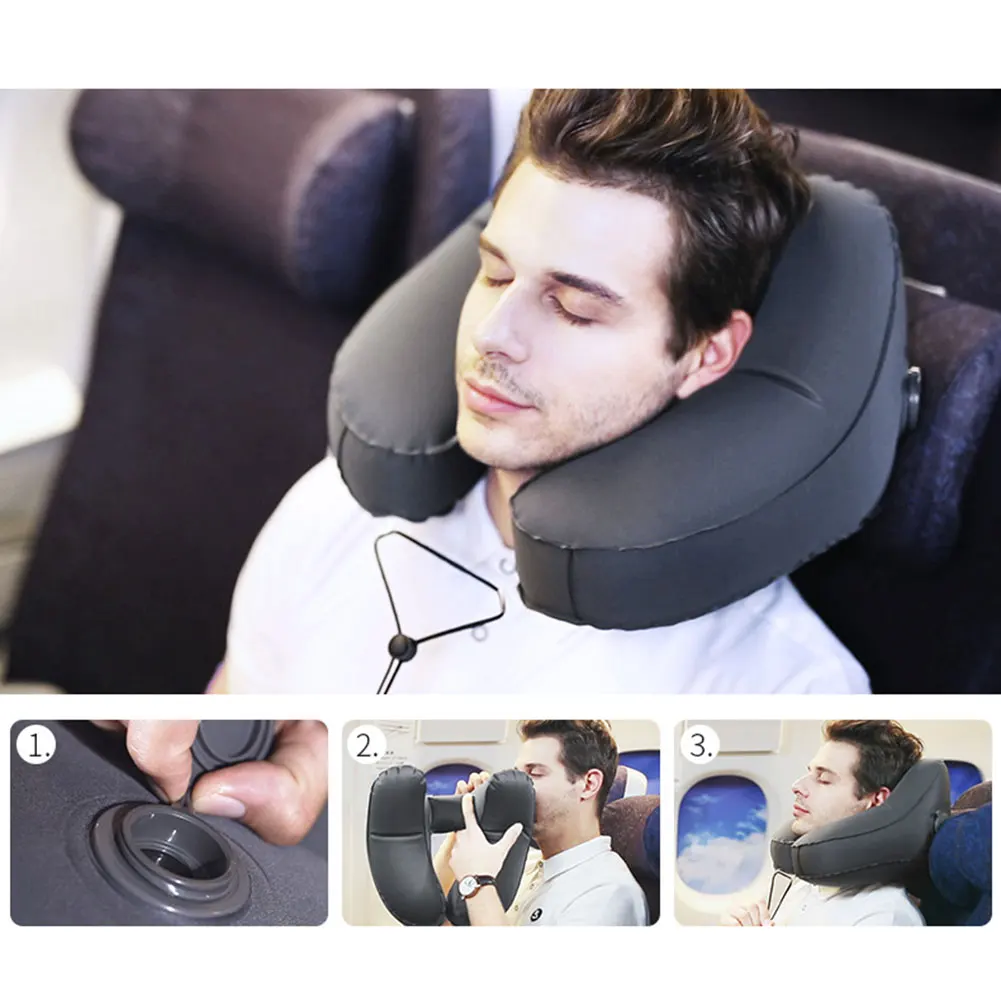 H-Shape Travel Pillow Folding Lightweight Nap Neck Pillows Comfortable Headrest Cushion Pillow for Airplane Sleep Home Textile
