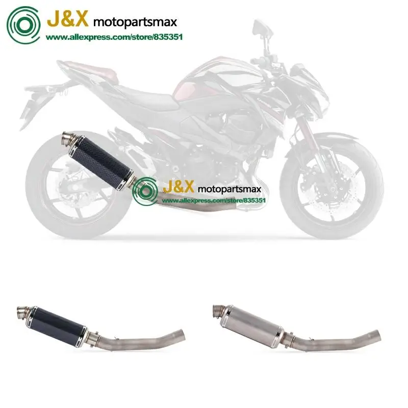 Полная система, слипоны для kawasaki Z750 Z 750, глушитель для мотоцикла, поход, средняя Соединительная средняя труба