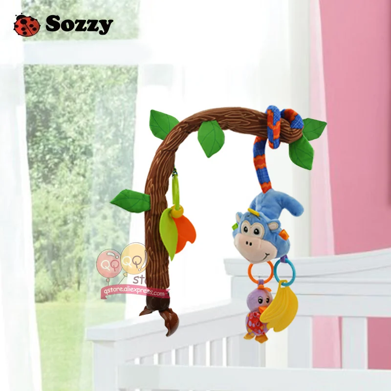 Sozzy Baby плюшевый животный взять длинный мобильный мягкая кровать кроватка погремушка-грызунок игрушки для детей подарок денежная жаба 0-12 месяцев