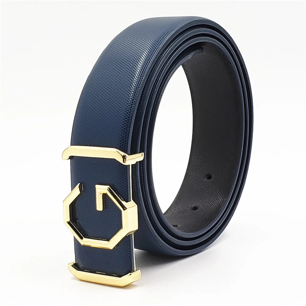

2019 Designer Casual Belts Men Women Trending Luxury Brand Smooth Buckle Genuine Leather Waist Belt G Buckle Strap Fashion Belt