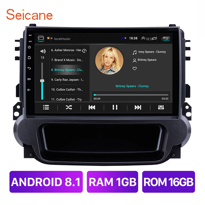 Автомагнитола Seicane Navi HD Android 8 1 Wi Fi GPS мультимедийный плеер для Chevy Chevrolet Malibu 2012 2013