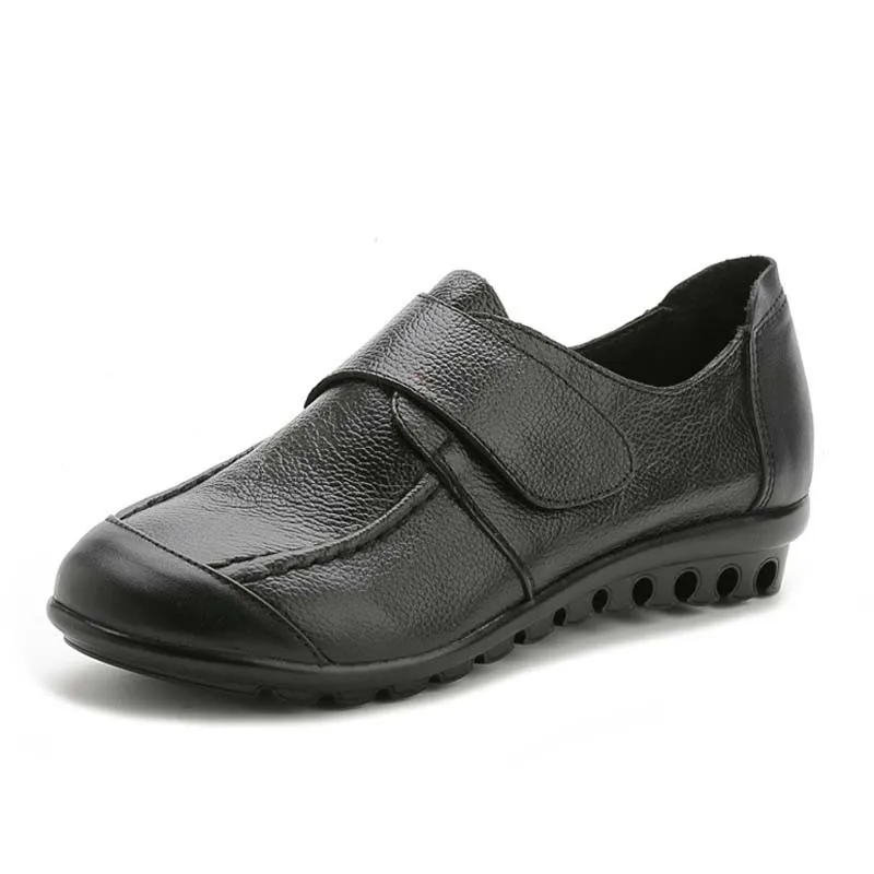 

Autumn Casual Shoes Women Cow Genuine Leather Moccasins Plush Warm Female Loafer Large Size Winter Shoes Woman XKD8064