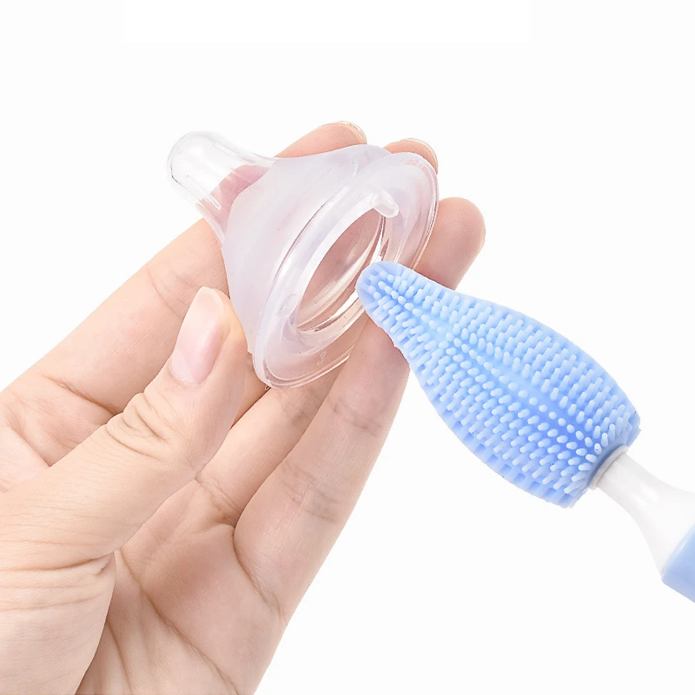 Silicone Washing Cup Feeding Bottle Brush 360-degree Cleaning Tool Baby Nipple