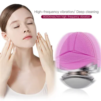 

Electric Vibration Facial Massager Silicone Face Cleansing Brush Rechargeable Waterproof Nutrition Leading In Beauty Instrument