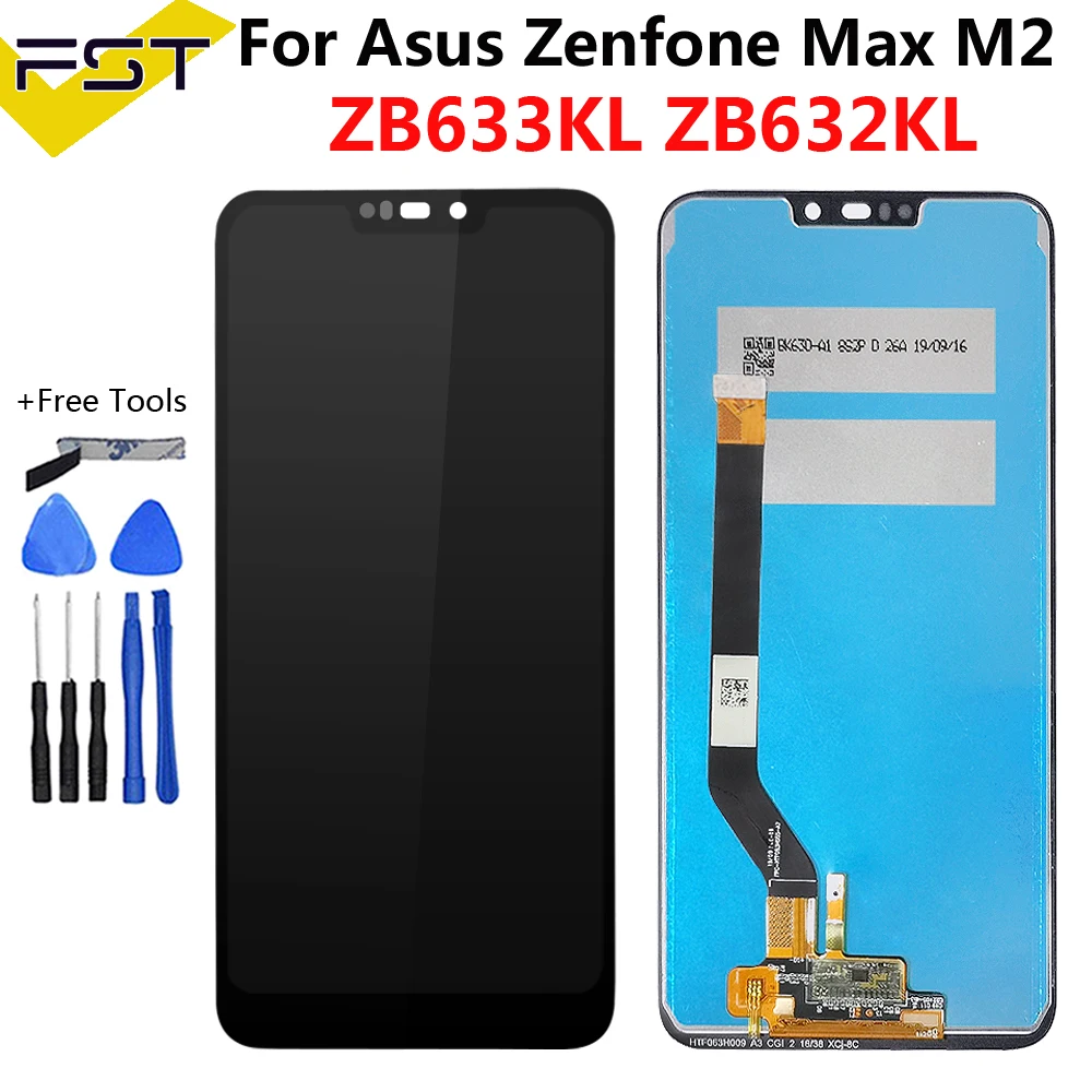 6,26 ''для Asus Zenfone Max M2 ЖК-дисплей+ кодирующий преобразователь сенсорного экрана в сборе с рамкой для Zenfone Max M2 ZB633KL/ZB632KL