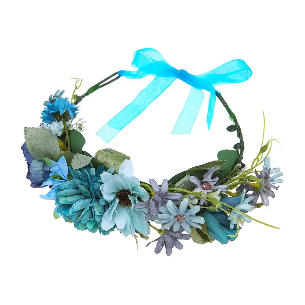 Flower crown/ Hair accessories/ Blue flower crown/ Big headpiece/ Big heddress