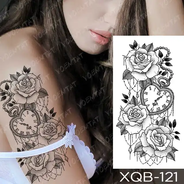 Dragon Wolf Tiger Animal Waterproof Temporary Tattoo Sticker Man Arm Leg Tato Body Art Fake Tatto Water Transfer Tatoo Women 14-XQB121
