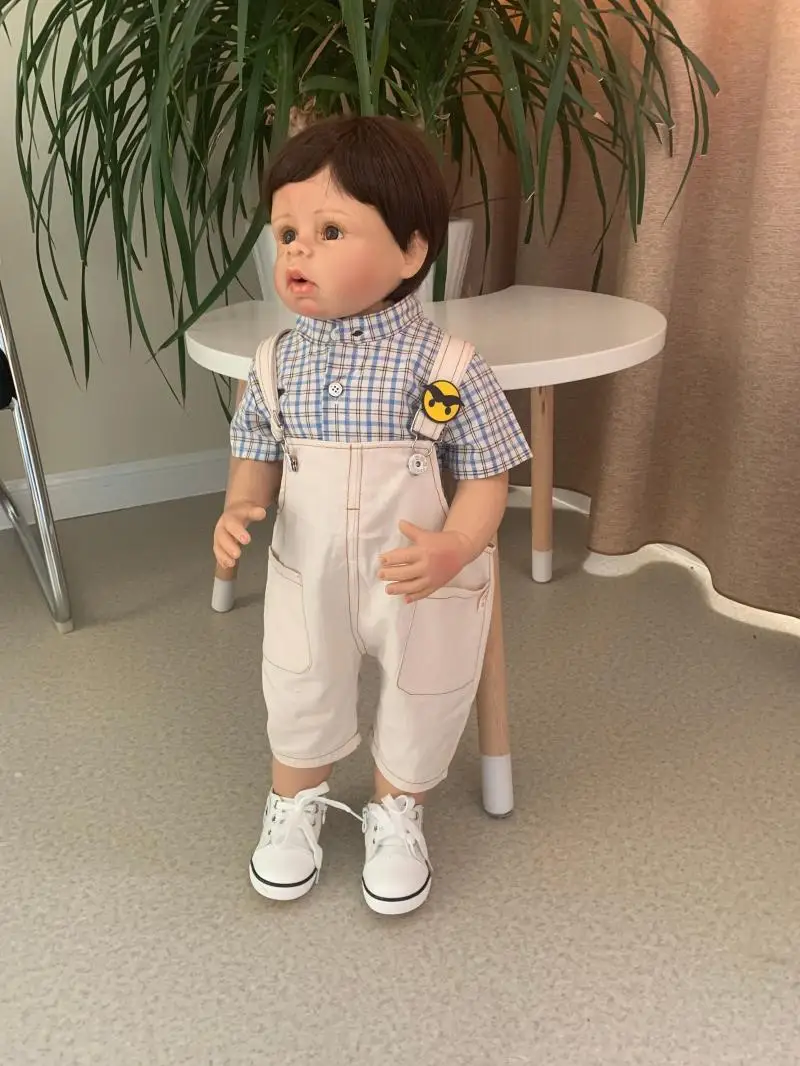 Кукла для новорожденного мальчика 70 см Реалистичная bebe Bonecas Reborn цельная силиконовая кукла Inteiro Menino Brinquedos модель детской одежды подарок