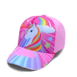 baby girl unicorn hat cap accessories for 2-8 year girls unicorn rainbow baseball cap casquette summer sun truck hat for kids